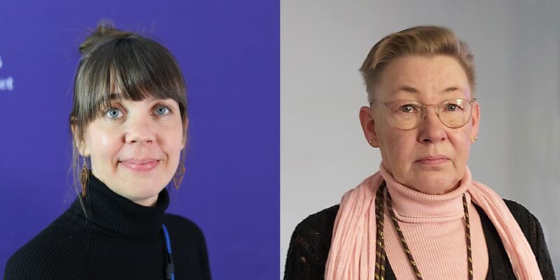 Työ- ja elinkeinoministeriön kaksi asiantuntijaa.